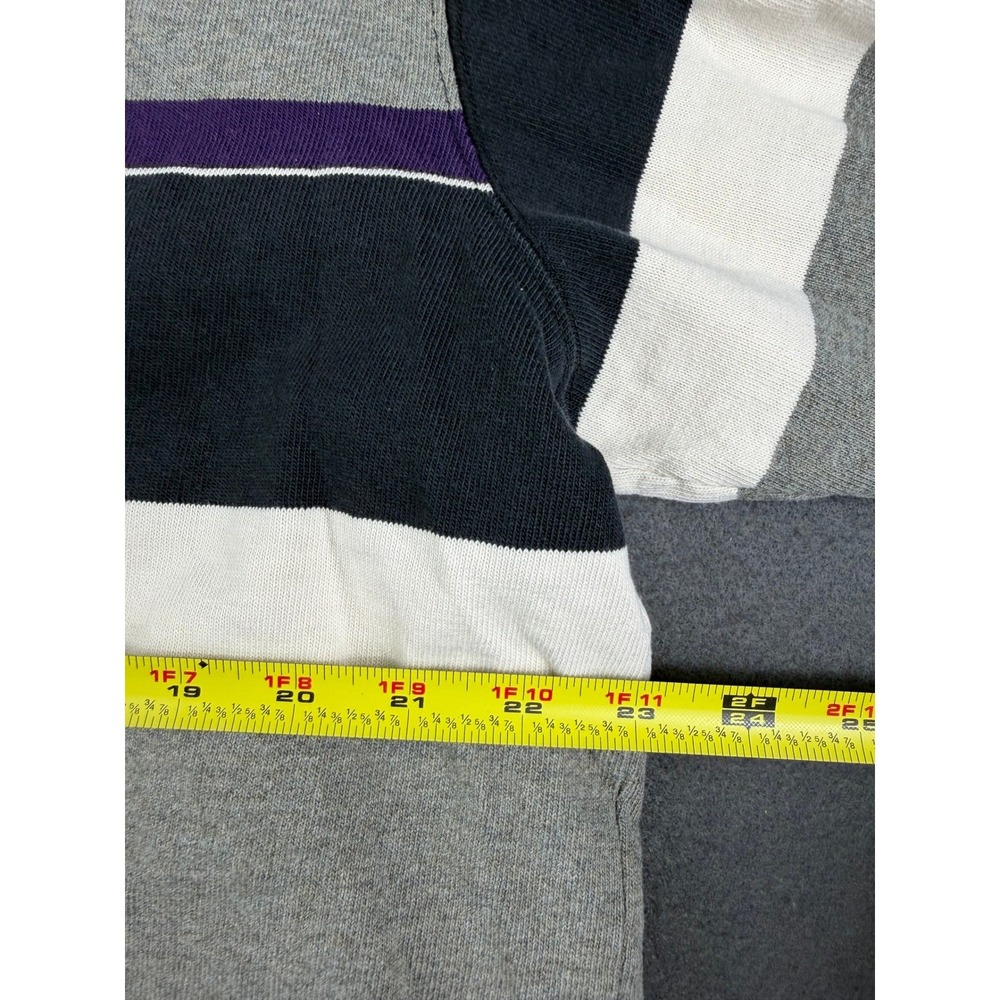 Vintage Polo Sport Ralph Lauren Mens Multicolor Rugby Shirt Long Sleeve Logo L - Picture 5 of 5